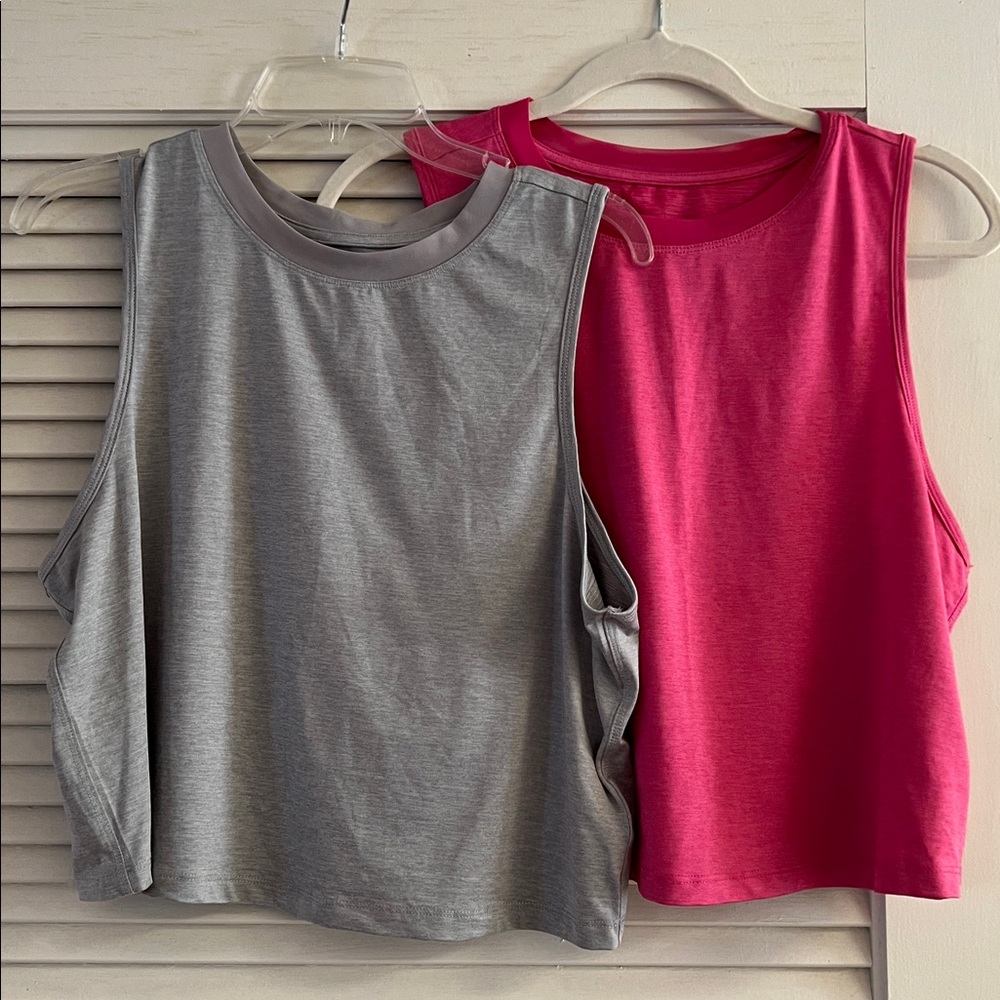 Danskin Women's Sleeveless Fuchsia Muscle Tee Bundle